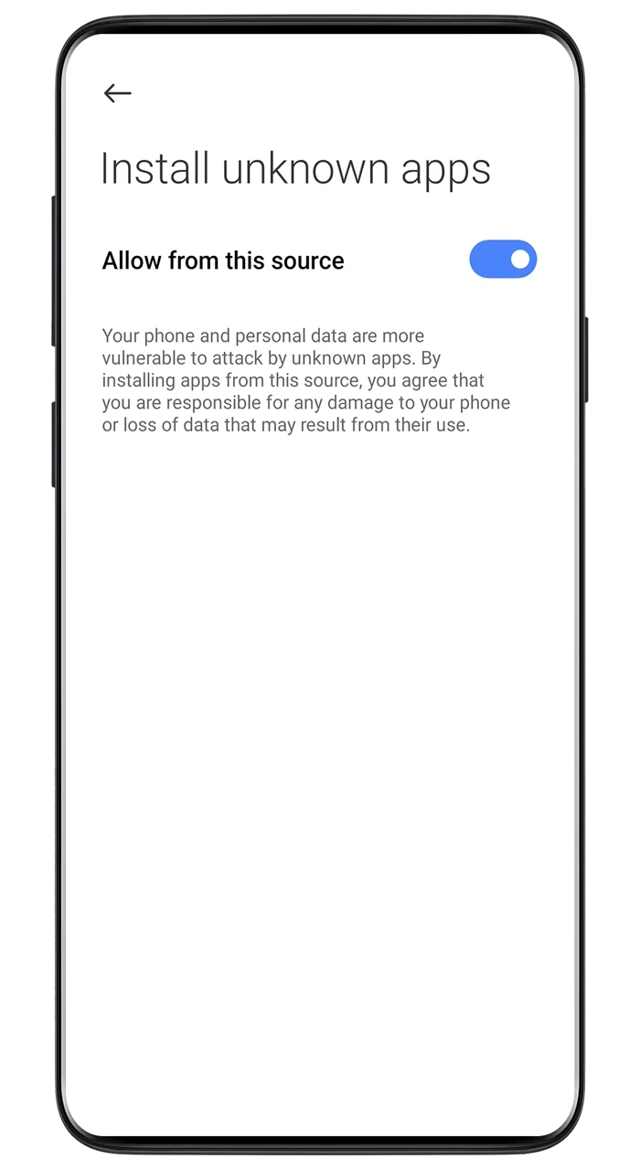 Prepare your device for installing the Aviator app.